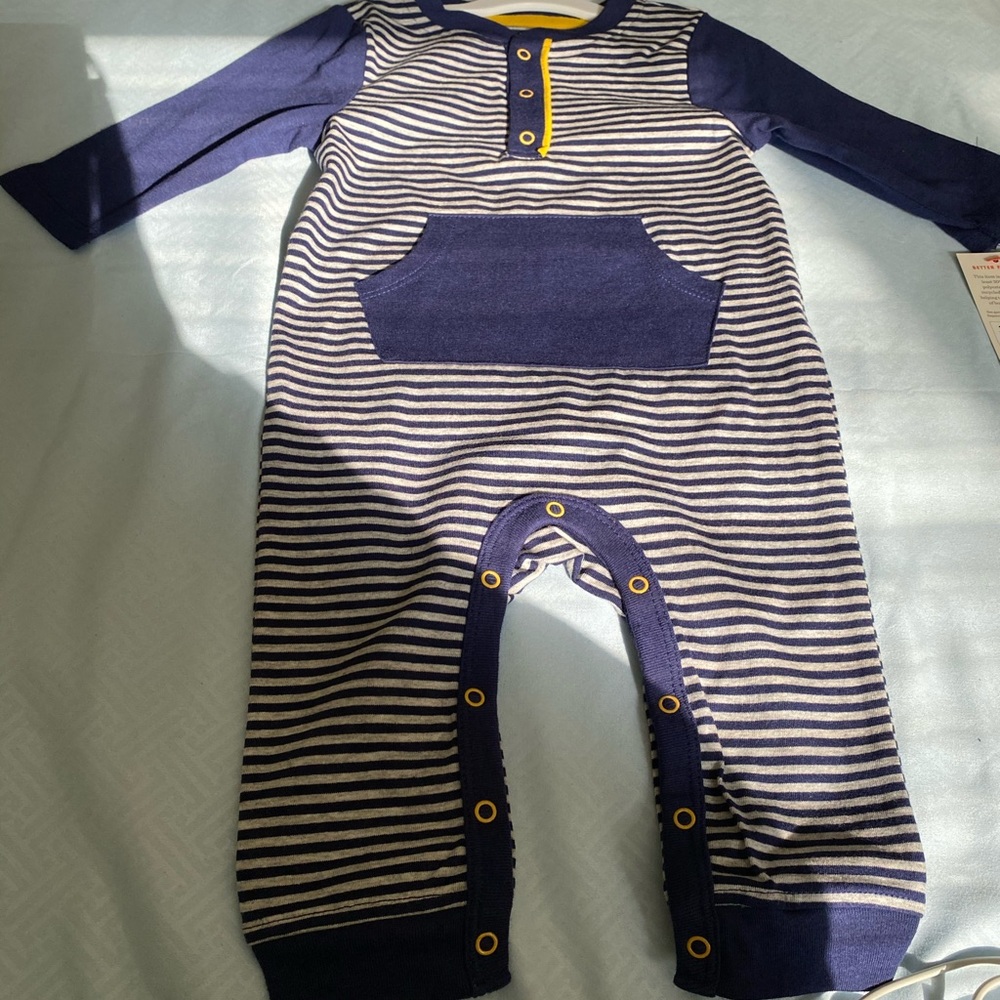 Striped baby boy onesie